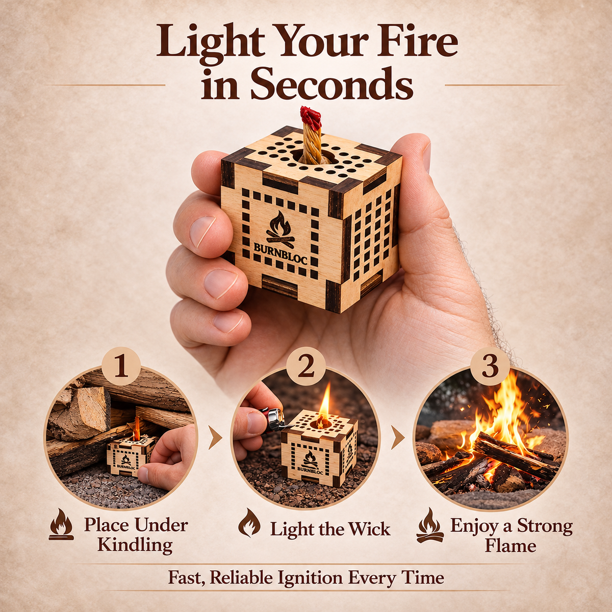 BurnBloc Premium 12-Pack Wood Box
